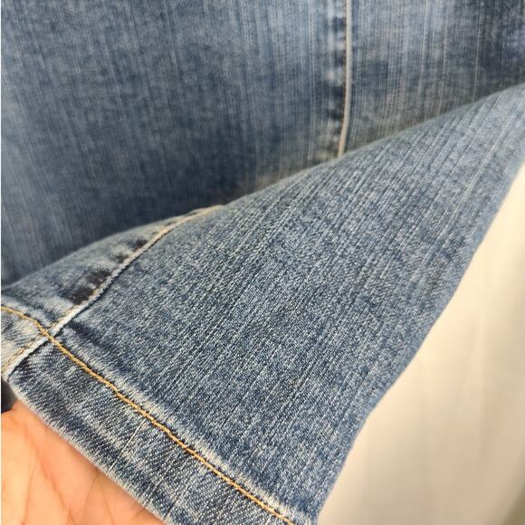 J. Jill Denim Pencil Skirt with Button Front and Double Back Slit, 2P - Picture 3 of 9